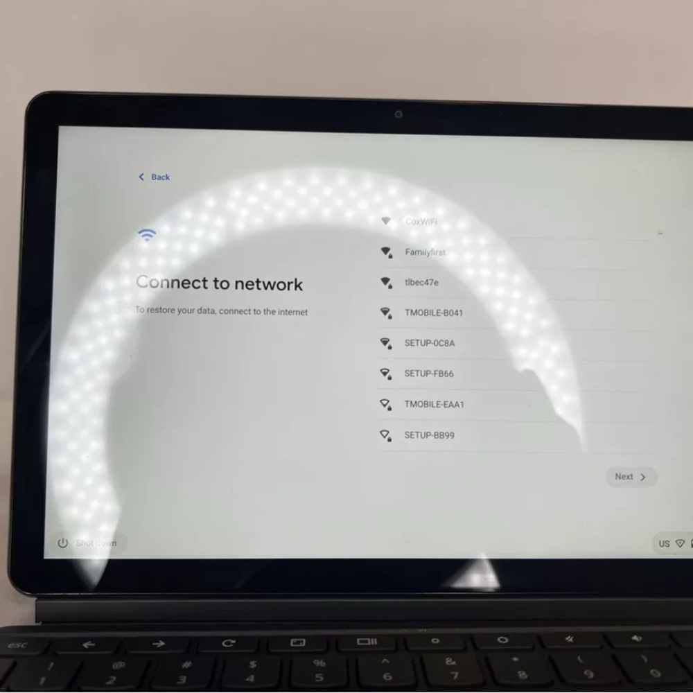 Black Tablet with Keyboard for Networking